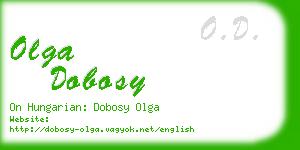 olga dobosy business card